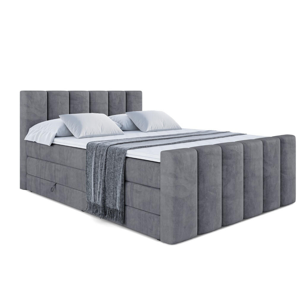 ALTDECOR POSTEL boxspring BOXI1-Z KING – 200 x 200 – H3/H4 – tmavě šedá