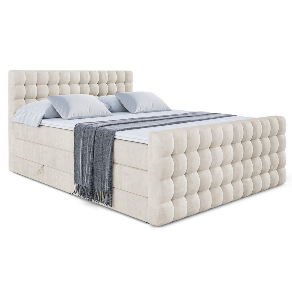ALTDECOR POSTEL boxspring VIONE-Z KING – 180 x 200 – H3/H4 – ecru