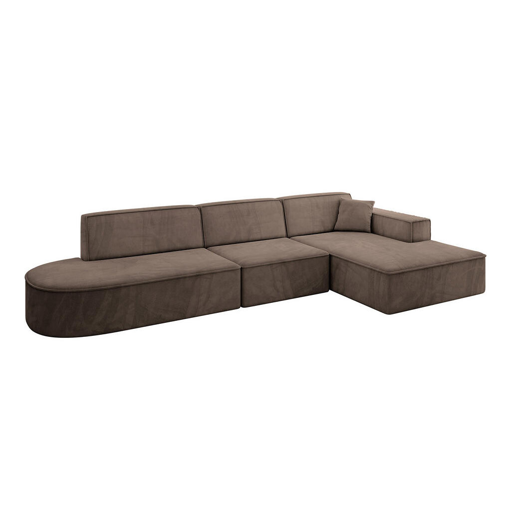 ALTDECOR ROHOVÁ SEDAČKA s otomanem vpravo IREA-L2-v4 – 327 x 165 x 77 cm, hnědá