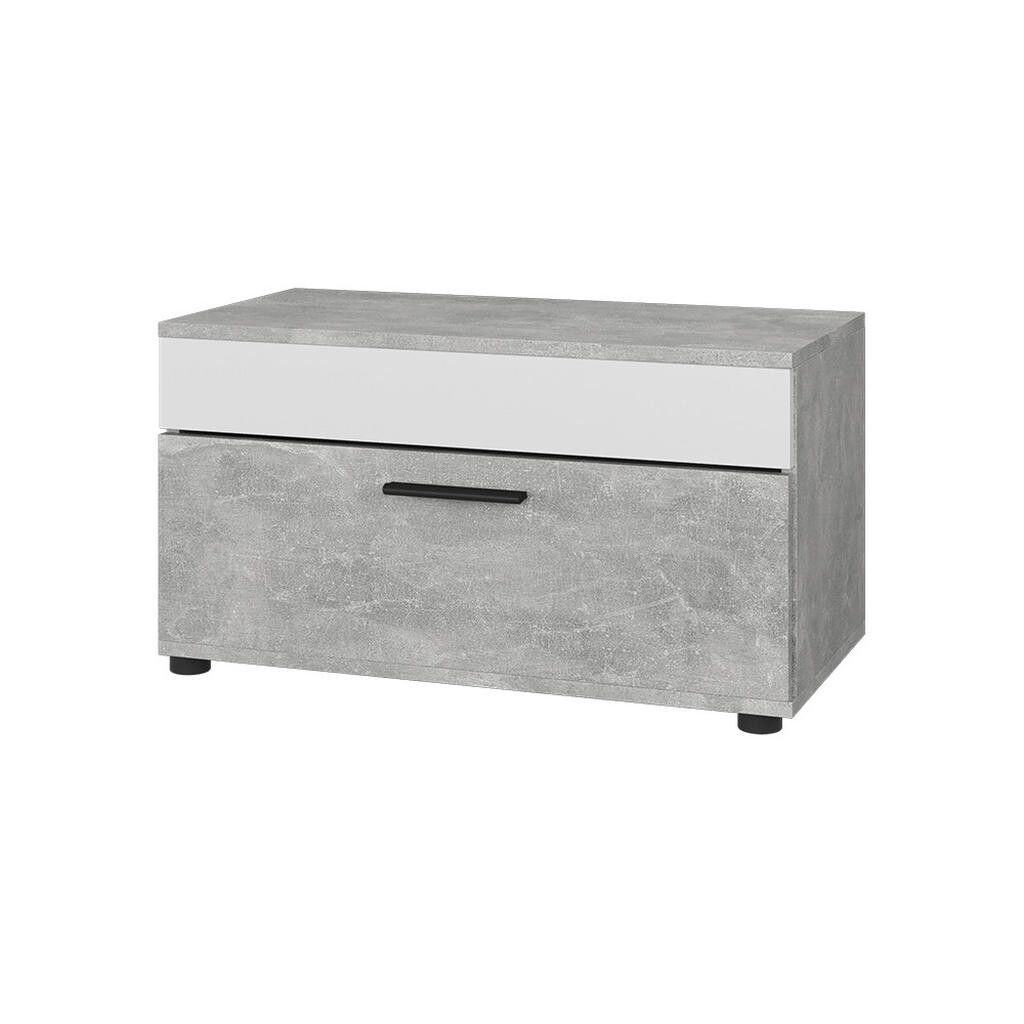 Vicco SKŘÍŇKA DO OBÝVACÍHO POKOJE Berno Beton/bílá 70.8 x 38.9 cm s výklopnými dveřmi