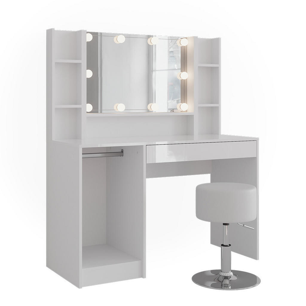 Vicco TOALETNÍ STOLEK Sherry Bílá/bílý vysoký lesk 119.8 cm 8 dílů