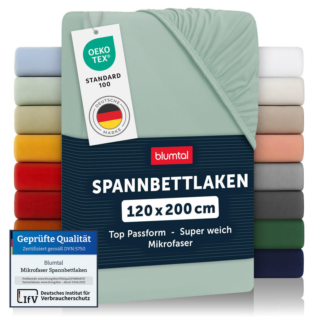 Blumtal NAPÍNACÍ prostěradlo z mikrovlákna, 120/200/30 cm, Světle zelená