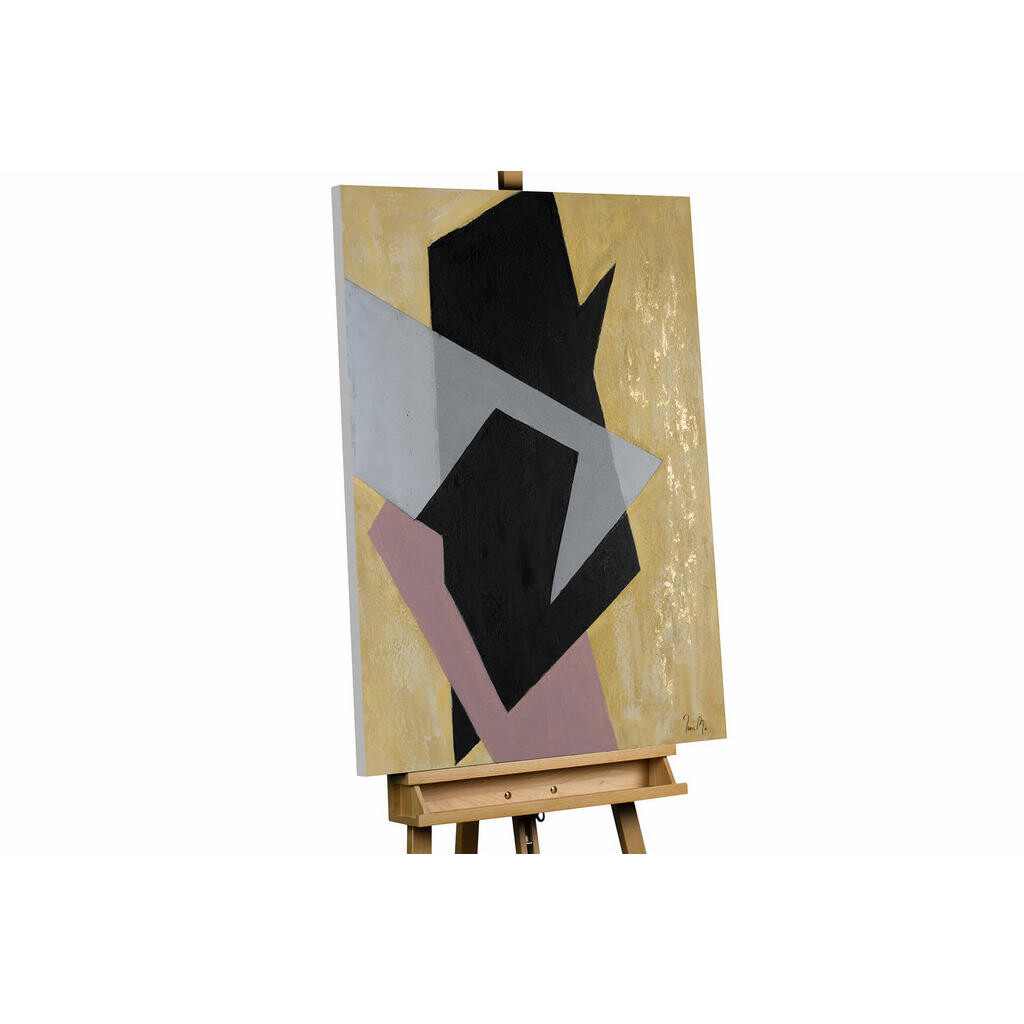 KUNSTLOFT RUČNĚ MALOVANÝ AKRYLOVÝ OBRAZ ČERNÝ, 75/100 CM
