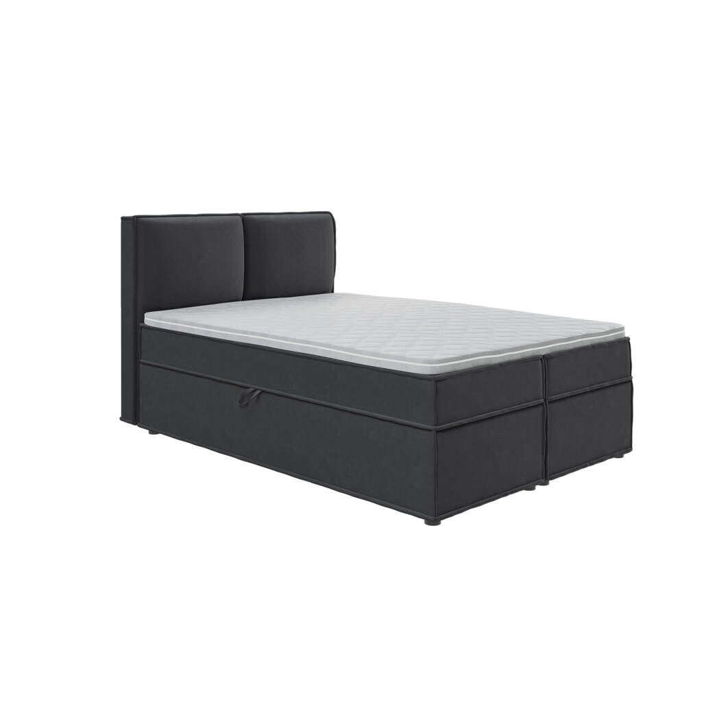S-Style POSTEL BOXSPRING 140/200 cm Eclipse z grafitového mikrovlákna