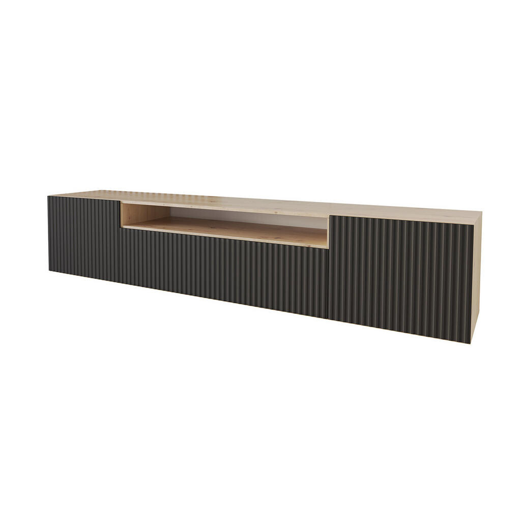 ALTDECOR NÍZKÁ komoda NOA-2-W 200 x 40 x 41 cm – Artisan / černá