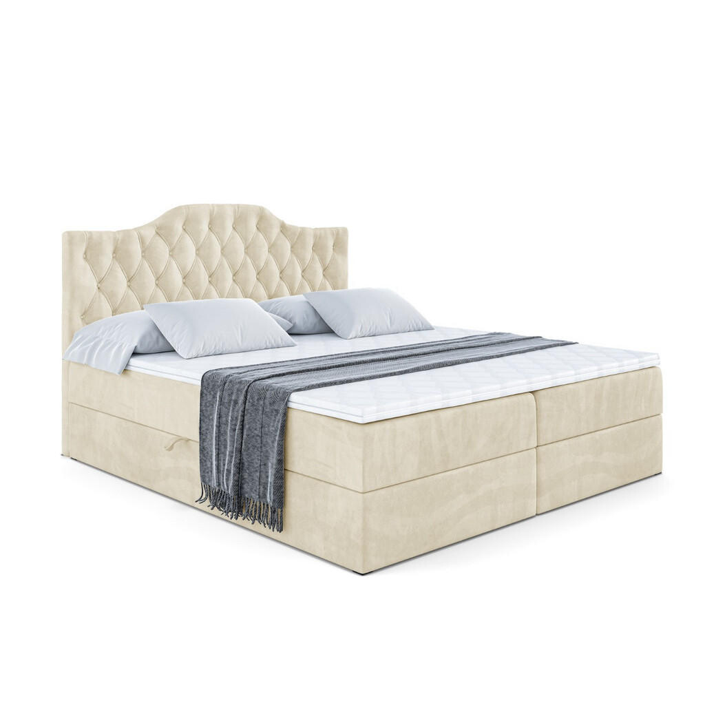 ALTDECOR AMERICKÁ postel VILA-1 – 140 × 200 cm – H3 – béžová