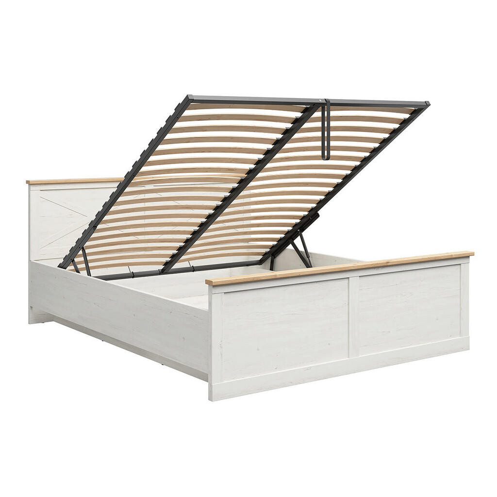 Petits-meubles BOXSPRING POSTEL 180/200 Victoria Bílá a dřevo