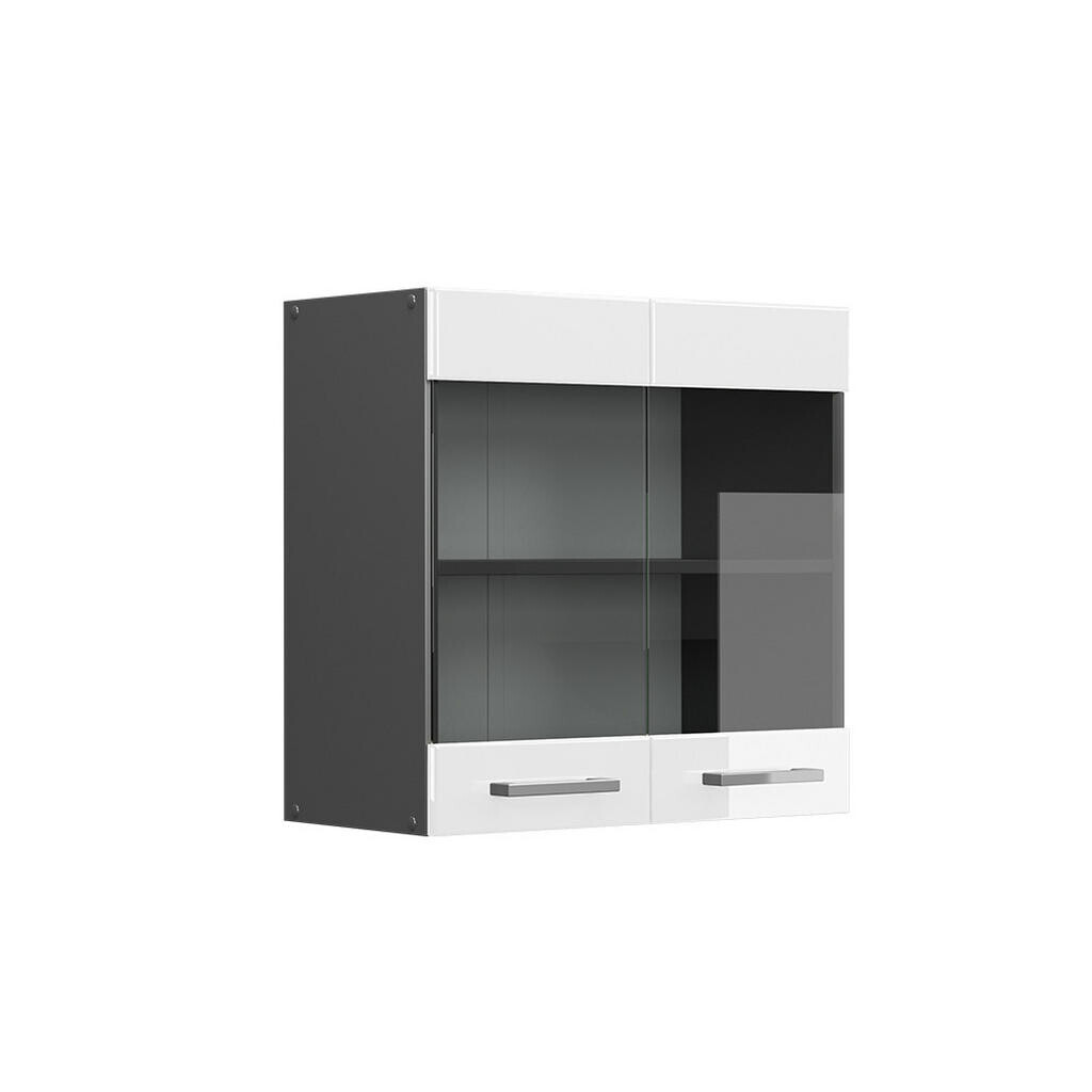 Vicco SKLENĚNÁ KUCHYŇSKÁ SKŘÍŇKA R-Line Bílá vysoký lesk 60 cm