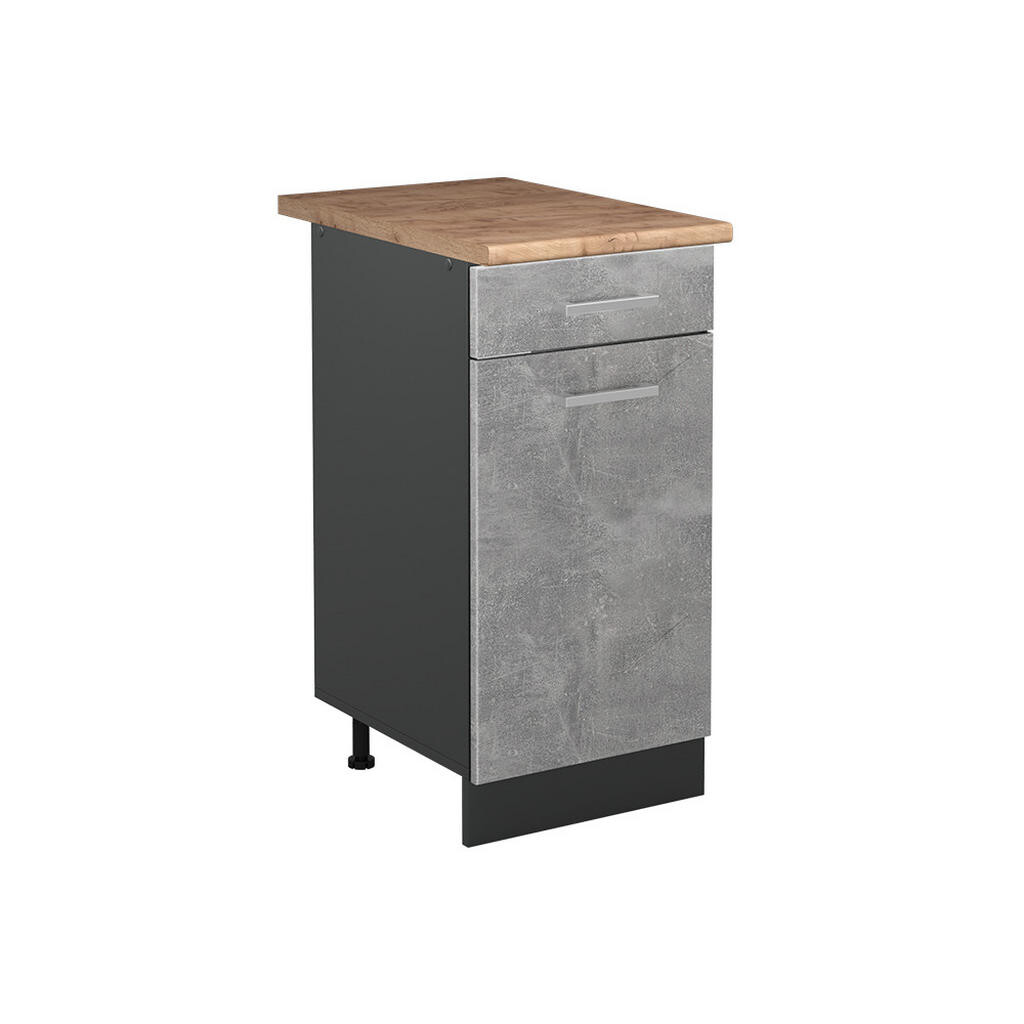 Vicco SPODNÍ SKŘÍŇKA KUCHYŇSKÉ LINKY R-Line, Beton/Antracit, 40 cm pracovná doska Dub Goldkraft