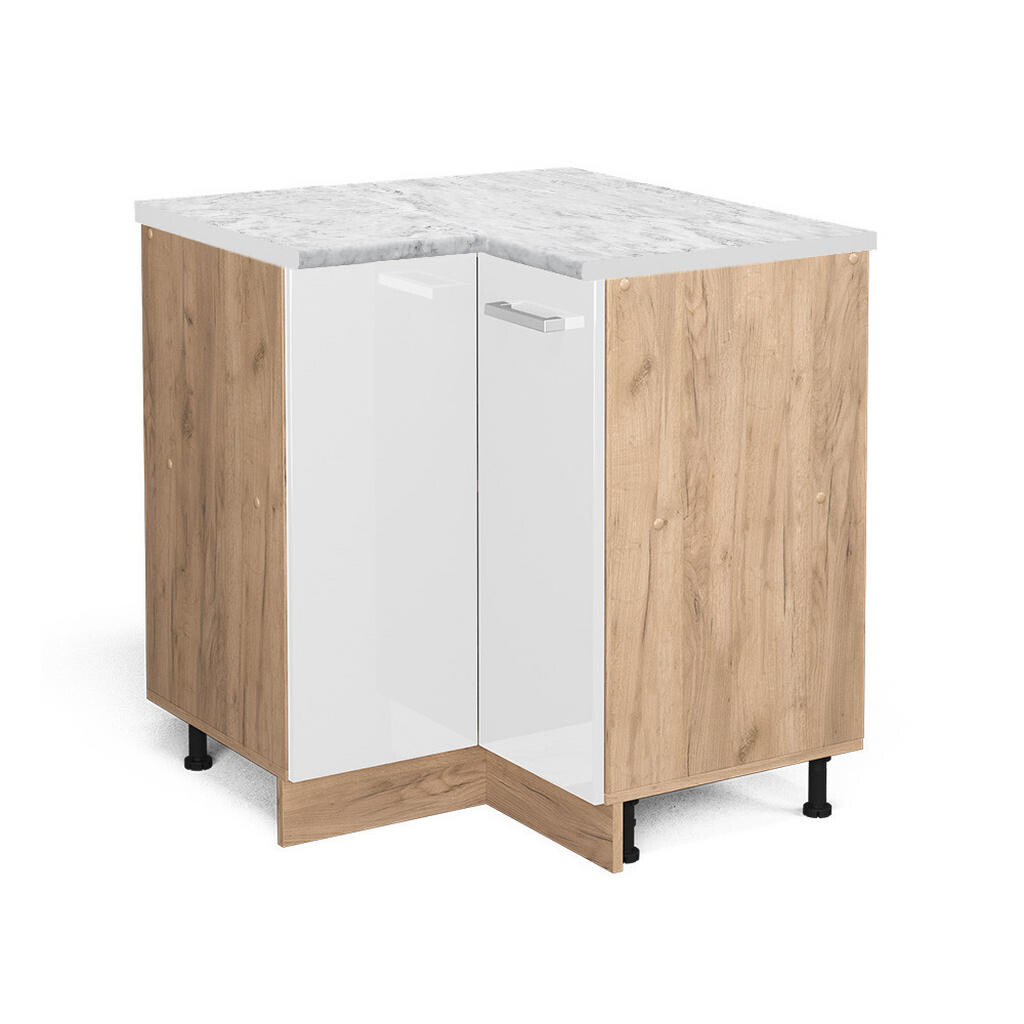 Vicco ROHOVÁ SKŘÍŇKA R-Line Bílá vysoký lesk 75.6 cm PD Mramor