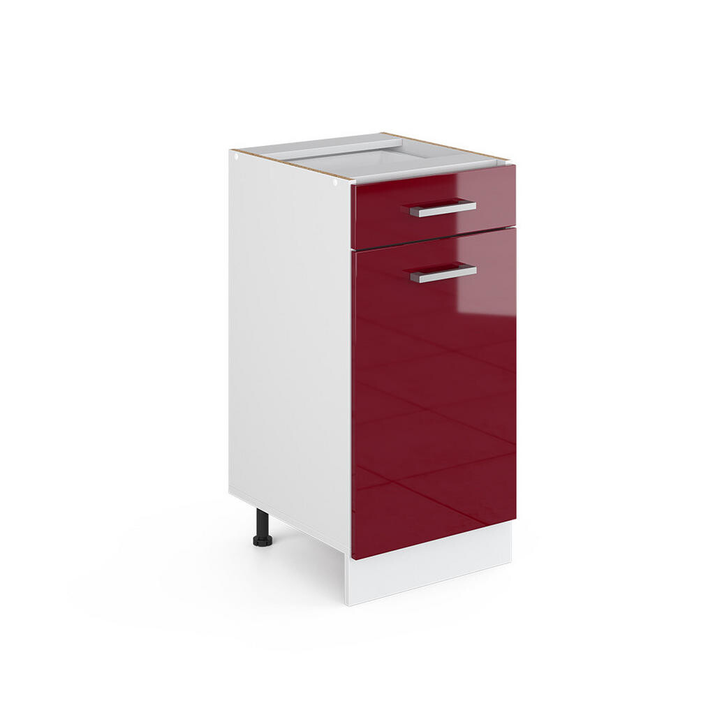 Vicco SPODNÍ SKŘÍŇKA KUCHYŇSKÉ LINKY R-Line Červená vysoký lesk 40 cm bez pracovní desky