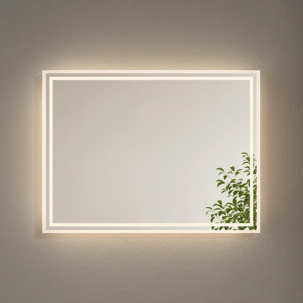 EMKE KOUPELNOVÉ ZRCADLO s osvětlením 80/60/3,5 cm