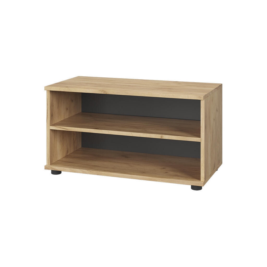 Vicco SKŘÍŇKA DO OBÝVACÍHO POKOJE Berno Zlatý dub power/antracit 70.8 x 38.9 cm se 2 přihrádkami