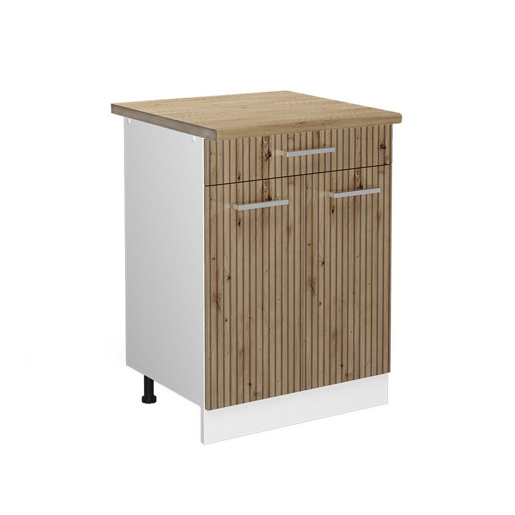 Vicco SPODNÍ SKŘÍŇKA KUCHYŇSKÉ LINKY R-Line Řemeslný dub 60 cm se zásuvkou, PD Dub