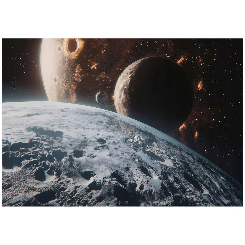 Wallarena FOTOTAPETA dětská kosmos hnědá 254x184 cm