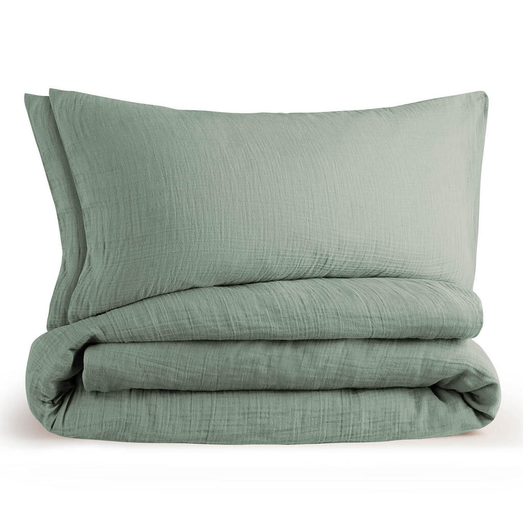 Blumtal POVLEČENÍ mušelín, 100% bavlna, 200/220 cm & 2x 40/80 cm, zelená