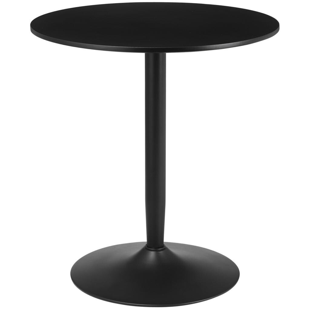 OKWISH JÍDELNÍ stůl 70/70/75 cm černý z MDF a oceli pro 2 osoby do malých prostor