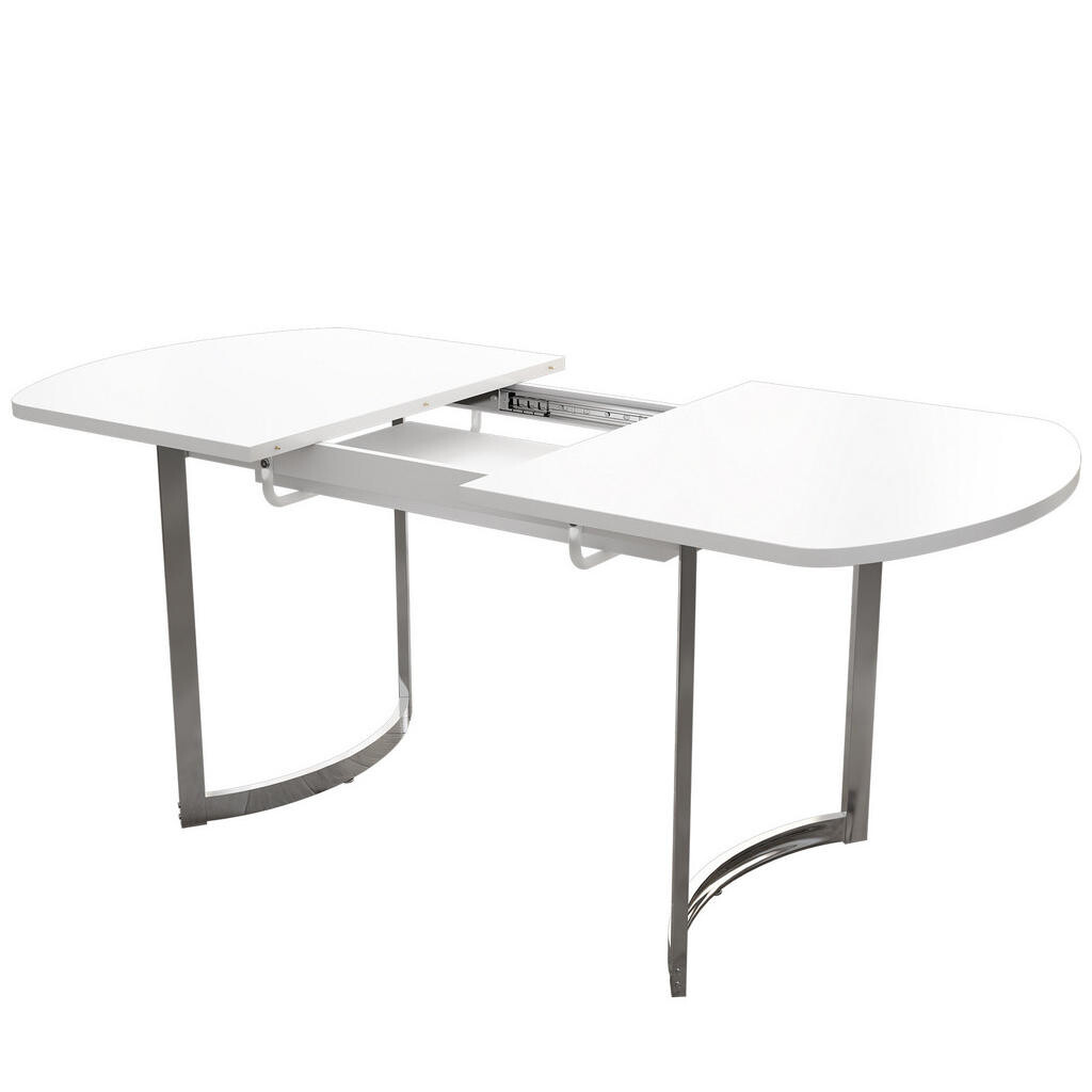 OKWISH JÍDELNÍ stůl 140/180 x 80 cm bílý z MDF s rozkládací deskou