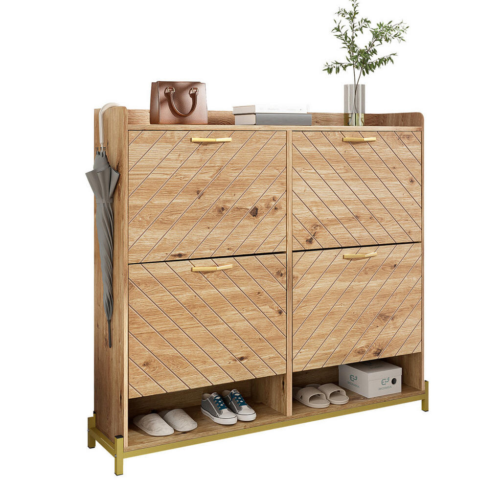 OKWISH BOTNÍK 108,5/24/100 cm hnědý z MDF s úsporným úložným řešením