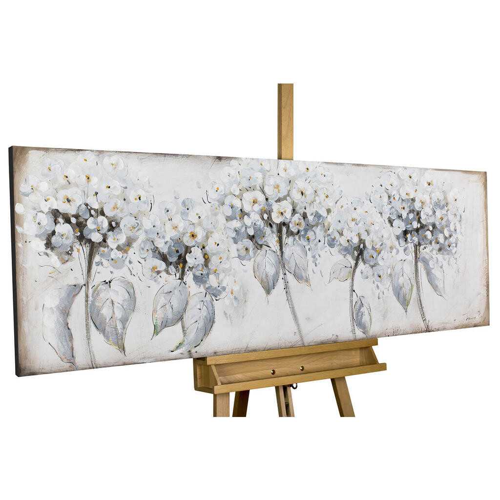 KUNSTLOFT RUČNĚ MALOVANÝ AKRYLOVÝ OBRAZ BÍLÝ, 150/50 CM