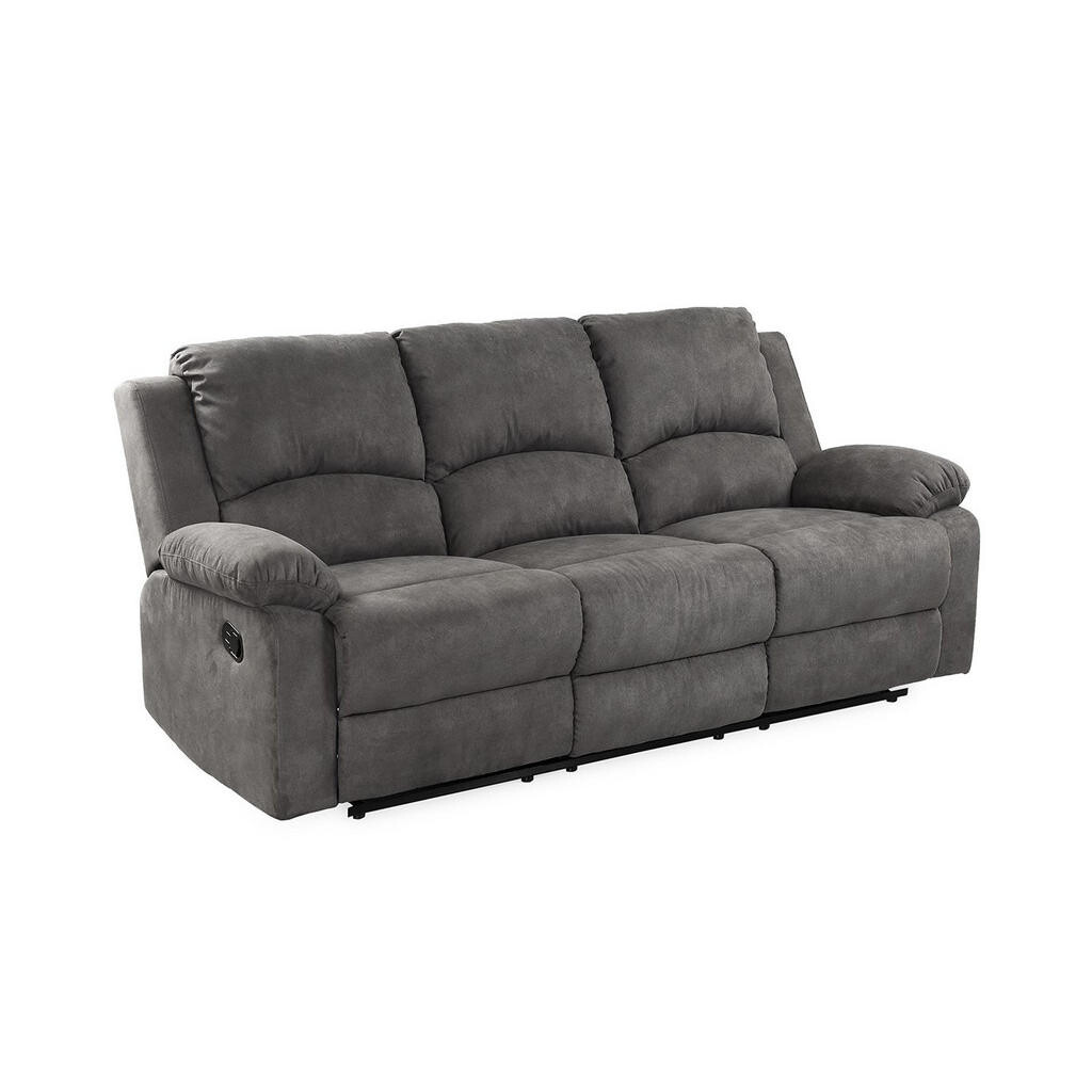 luma-home 3-MÍSTNÁ RELAXAČNÍ POHOVKA s pružinovým jádrem, Š204/H87/V97 cm, mikrovlákno Vintage antracit / 15131