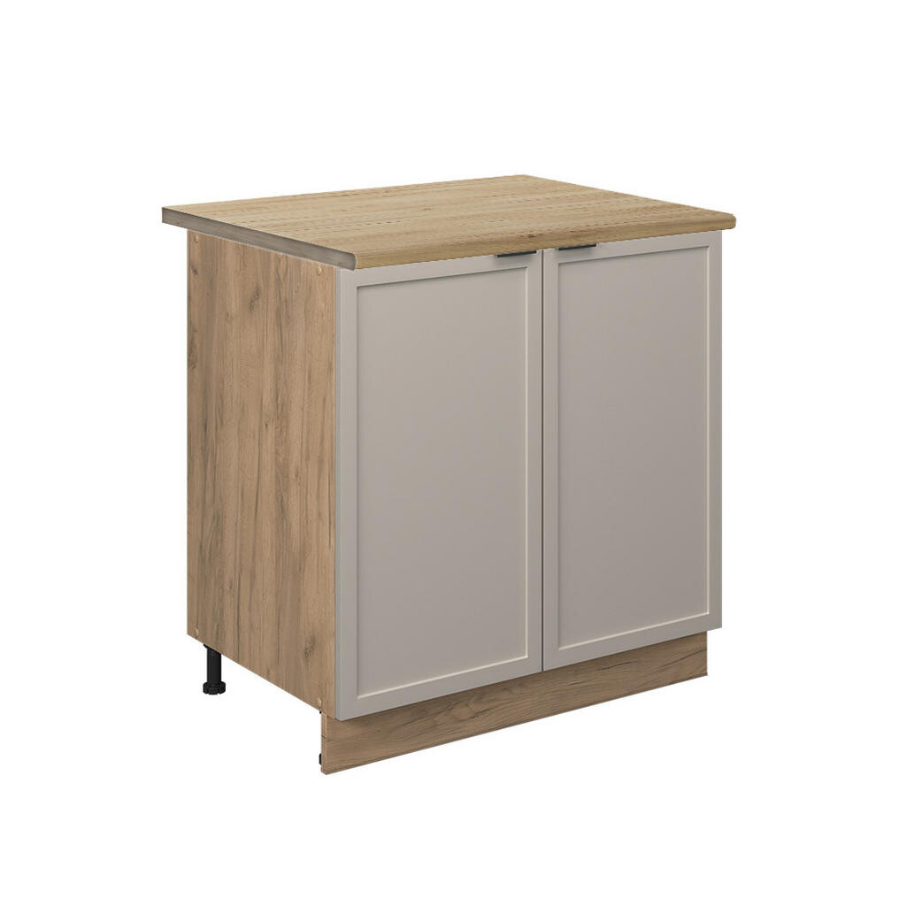 Vicco SPODNÍ SKŘÍŇKA KUCHYŇSKÉ LINKY Fame-Line GreyBeige 80 cm s policí, PD Dub