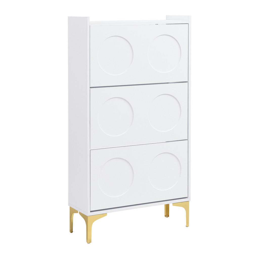 Urban Meuble BOTNÍK výklopný 63 cm, bílý a zlatý design