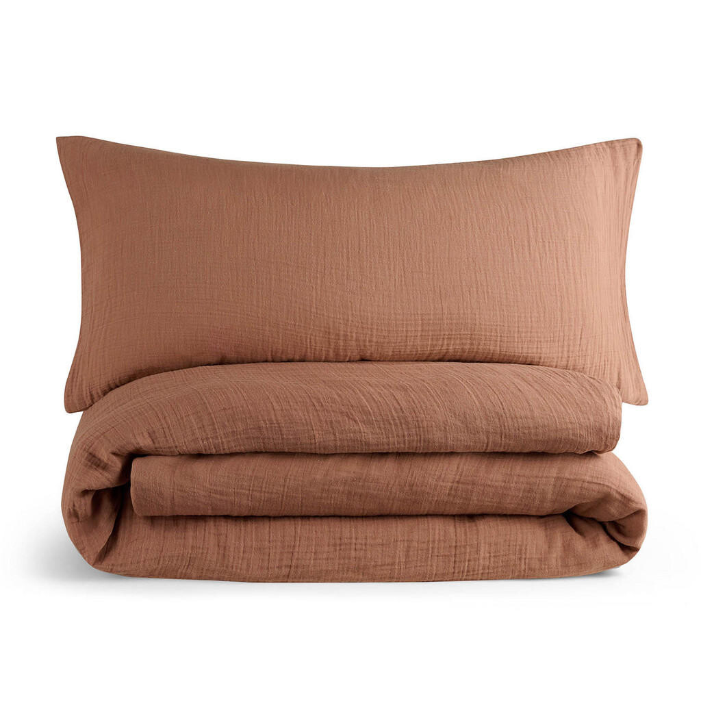 Blumtal POVLEČENÍ mušelín, 100% bavlna, 155/220 cm & 40/80 cm, měděná