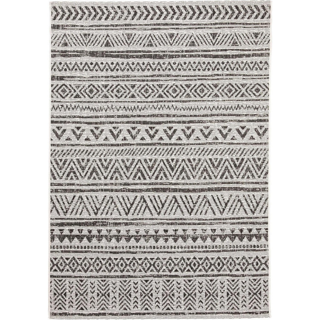 benuta Nest VNITŘNÍ a venkovní koberec Cleo Bílá/Černá 140x200 cm