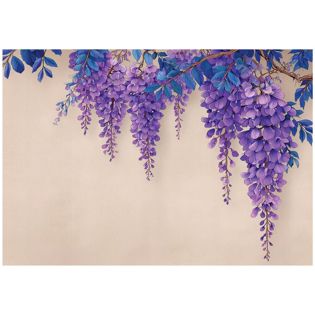 Wallarena FOTOTAPETA květinová závěsná fialová 350x250 cm