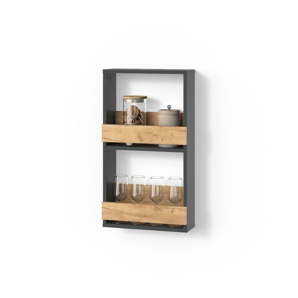 Livinity® STOJAN NA SKLENIČKY NA VÍNO Regusa Zlatý dub power/antracit 40 x 72 cm