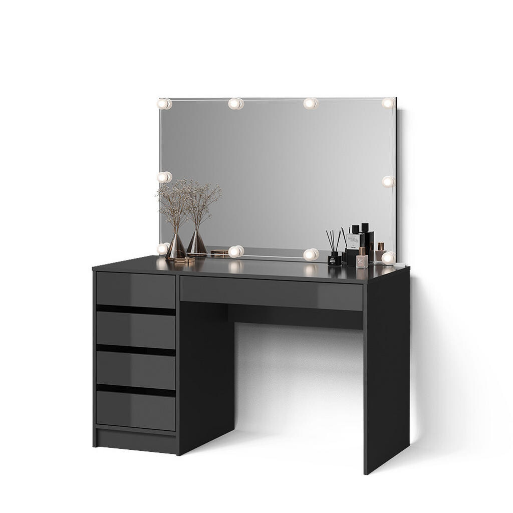 Livinity® TOALETNÍ STOLEK Imola Antracit 120 cm s osvětlením LED