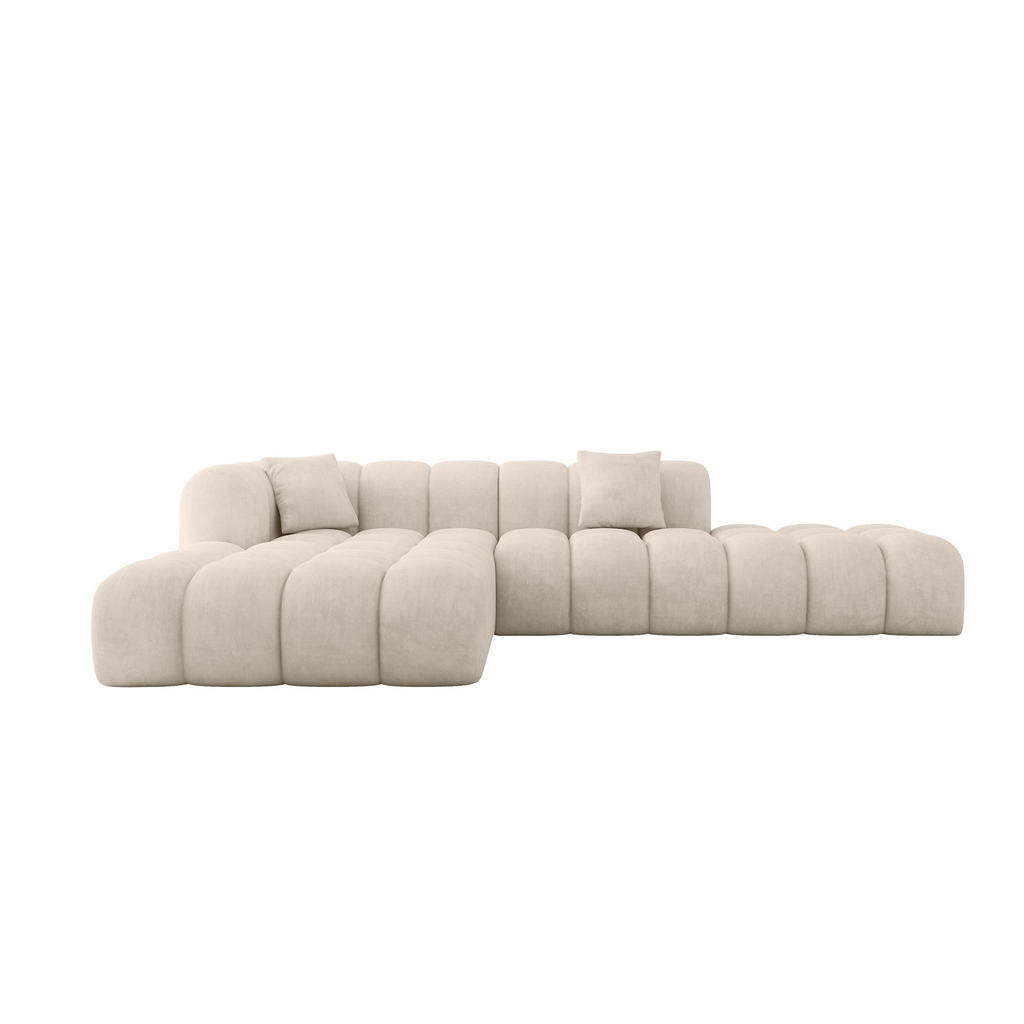 ALTDECOR ROHOVÁ SEDACÍ SOUPRAVA s otomanem vlevo OLEA-L2 – 289 × 176 × 71 cm šedohnědá