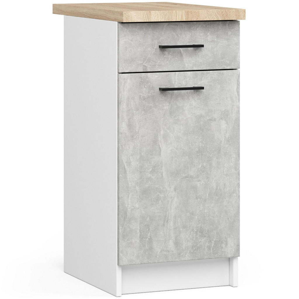 RAUMHIRSCH FURNITURE SPODNÍ SKŘÍŇKA bílá, betonová 85/40/46