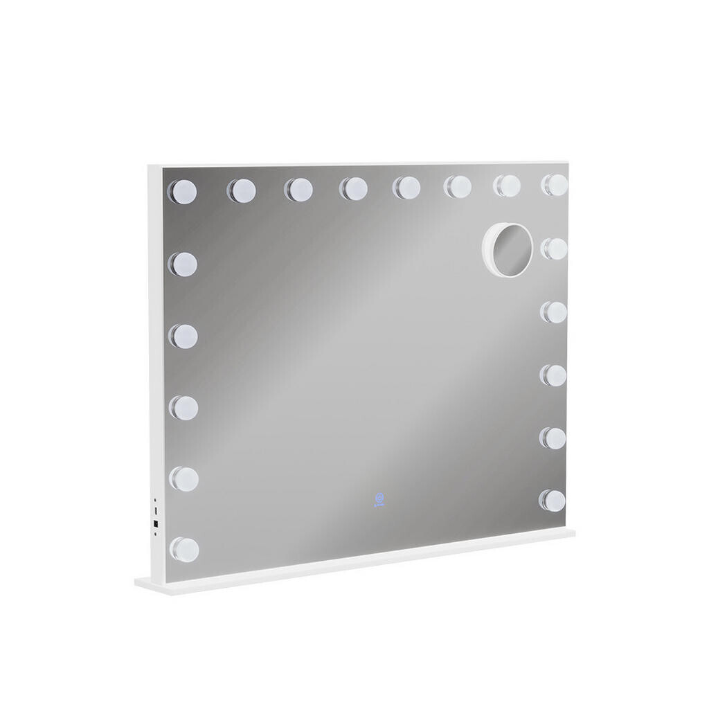 Vicco ZRCADLO TOALETNÍHO STOLKU Greta Bílá 80 x 61 cm s osvětlením LED