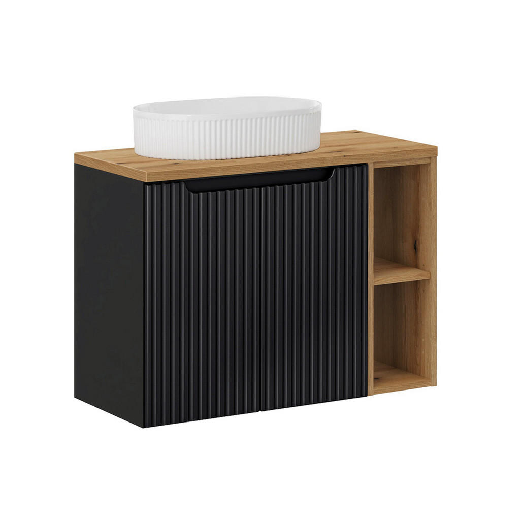 Petits-meubles UMYVADLO 80.4cm Riva Černá a dřevěná