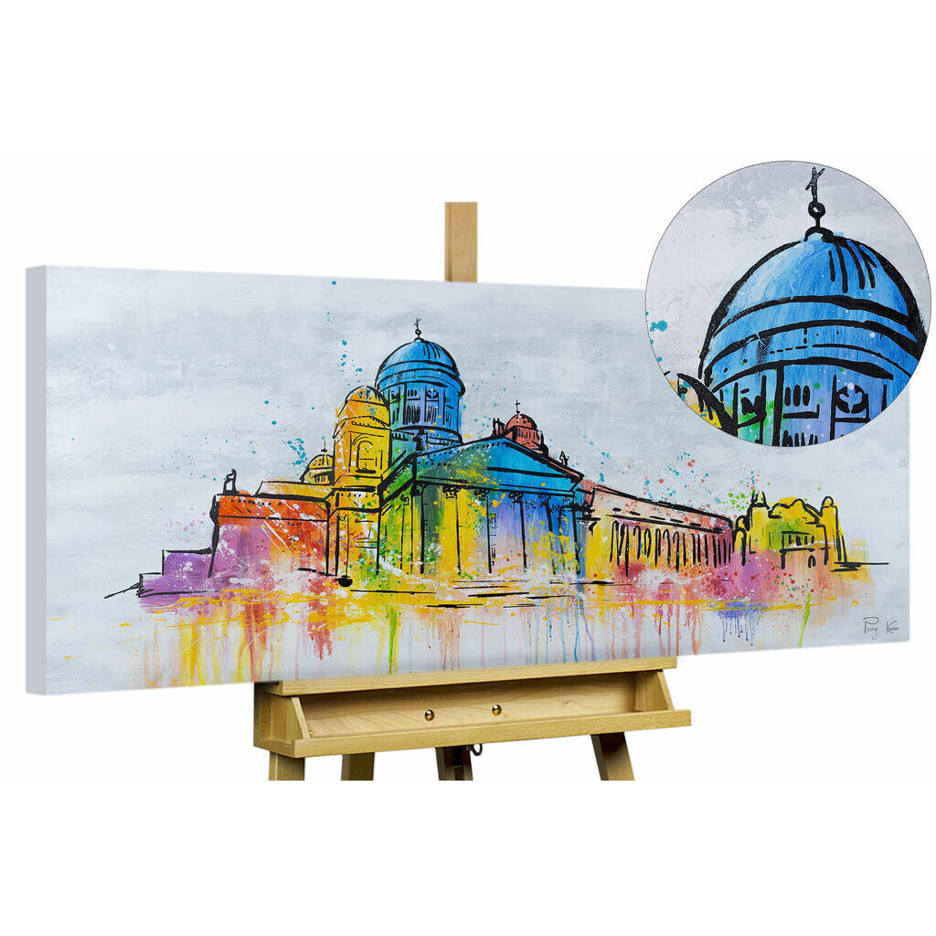 KUNSTLOFT RUČNĚ MALOVANÝ AKRYLOVÝ OBRAZ ŠEDÝ, 120/60 CM