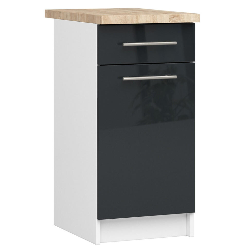 RAUMHIRSCH FURNITURE SKŘÍŇKA Bílá, lesklá grafitová 85/40/46