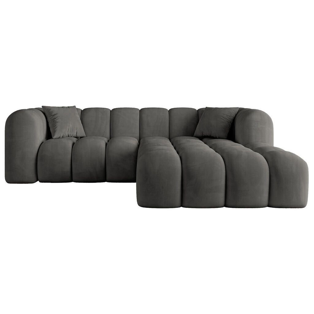 ALTDECOR ROHOVÁ SEDACÍ SOUPRAVA s otomanem vpravo OLEA-L1 – 231 × 173 × 74 cm antracitová