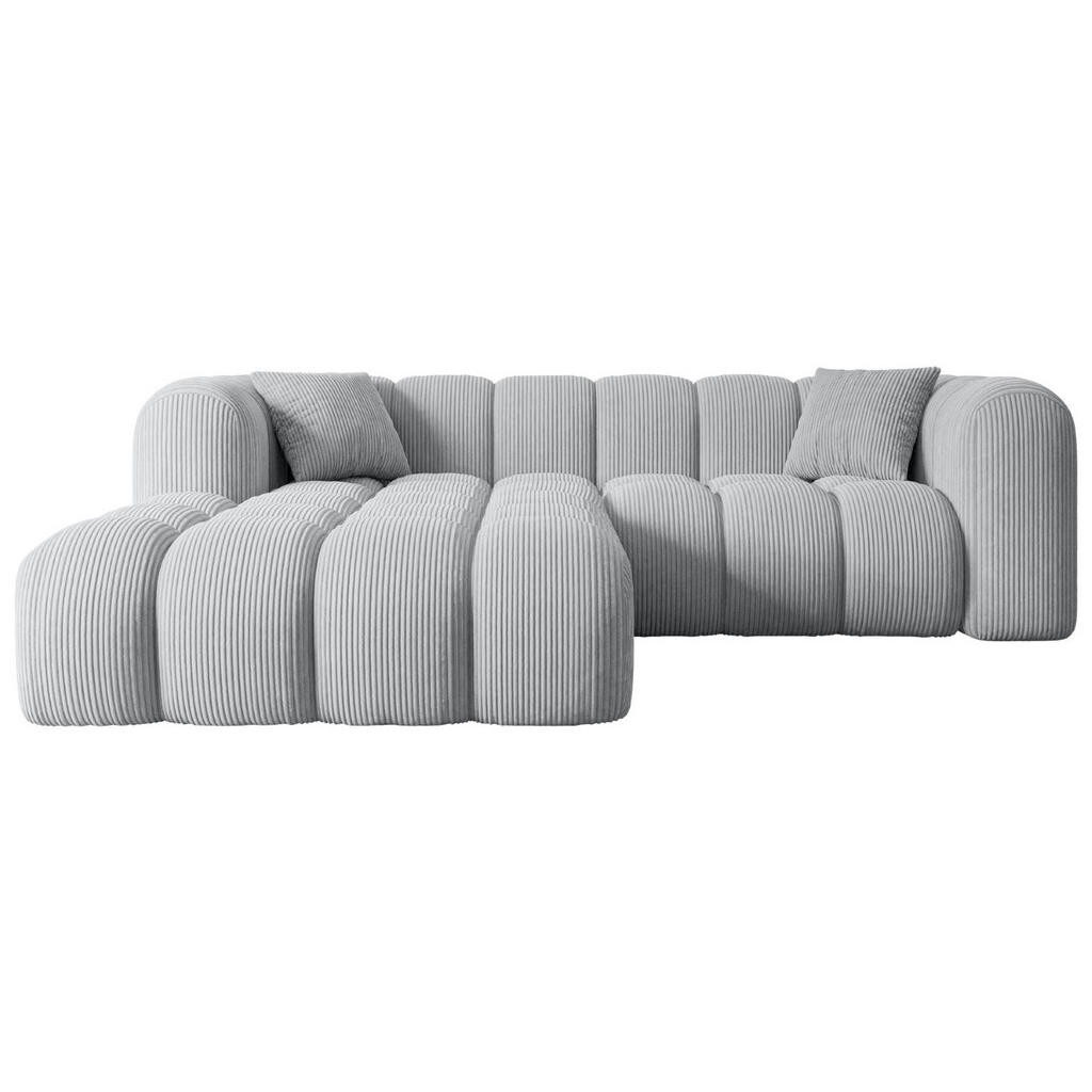 ALTDECOR ROHOVÁ SEDACÍ SOUPRAVA s otomanem vlevo OLEA-L1 – 231 × 173 × 74 cm, šedá