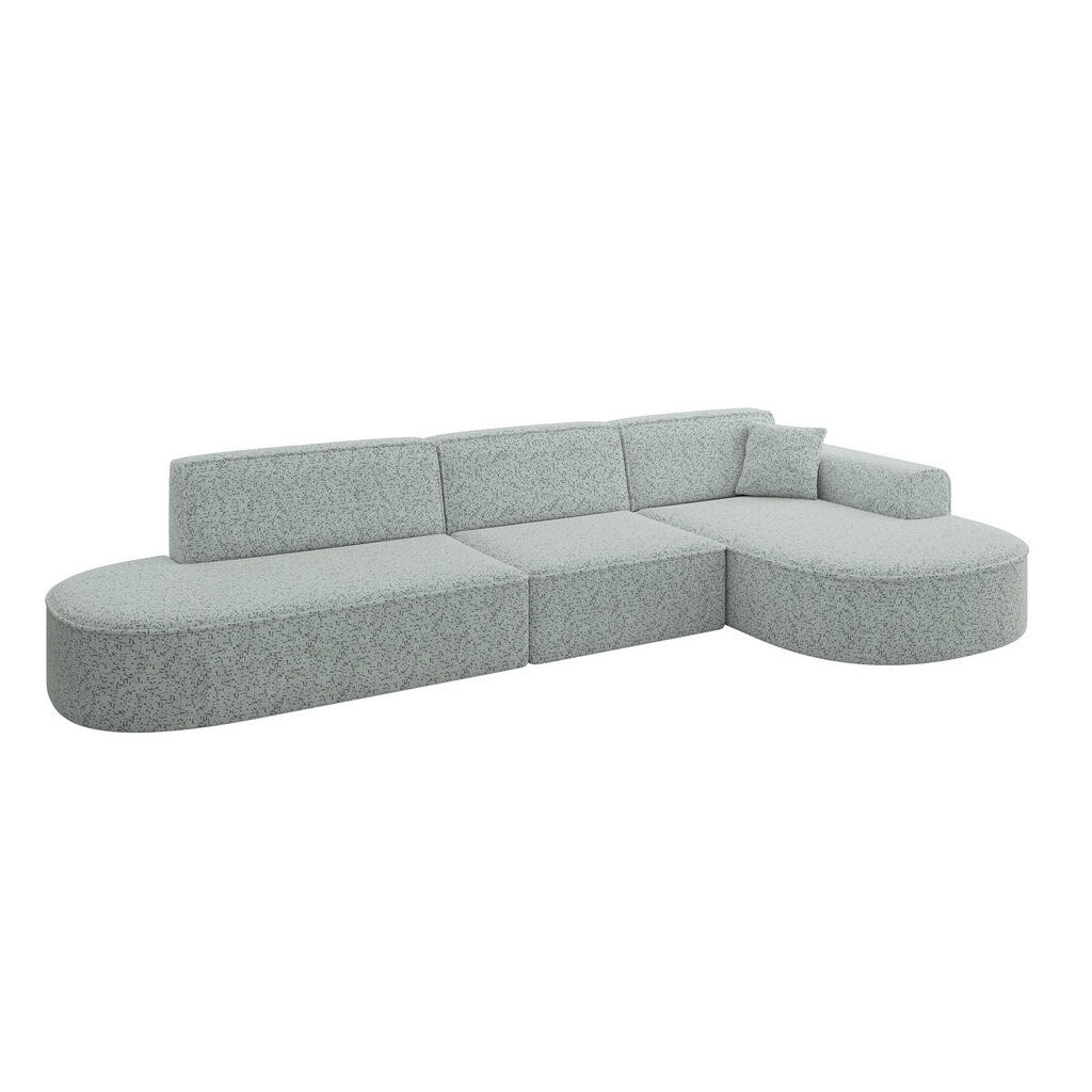 ALTDECOR ROHOVÁ SEDACÍ SOUPRAVA s otomanem vpravo MARI-L2 – 328 x 171 x 79 cm, zelená látka