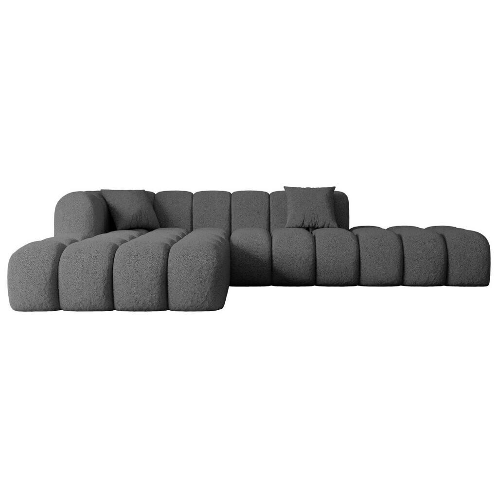 ALTDECOR ROHOVÁ SEDACÍ SOUPRAVA s otomanem vlevo OLEA-L2 – 289 x 176 x 71 cm, šedá