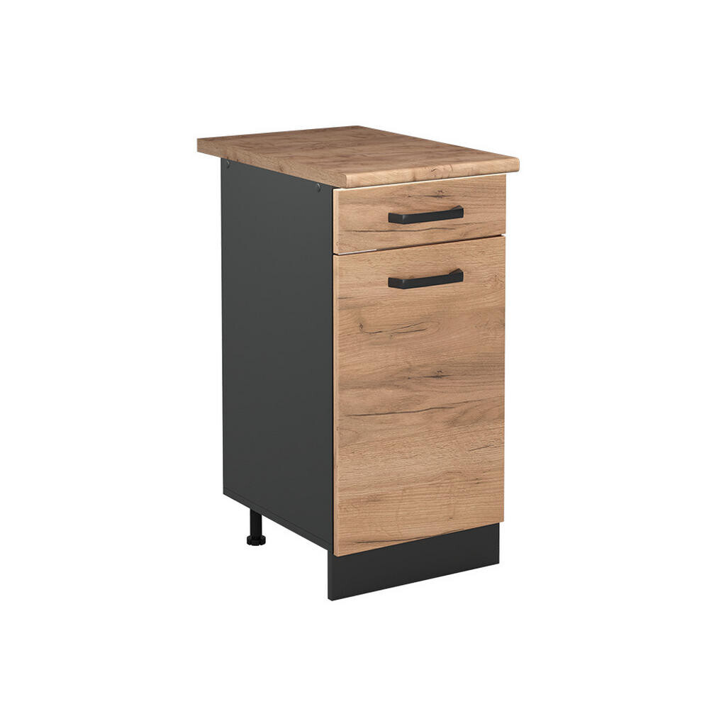 Vicco SPODNÍ SKŘÍŇKA KUCHYŇSKÉ LINKY R-Line, Zlatý mocný dub/Antracit, 40 cm pracovná doska Dub Goldkraft