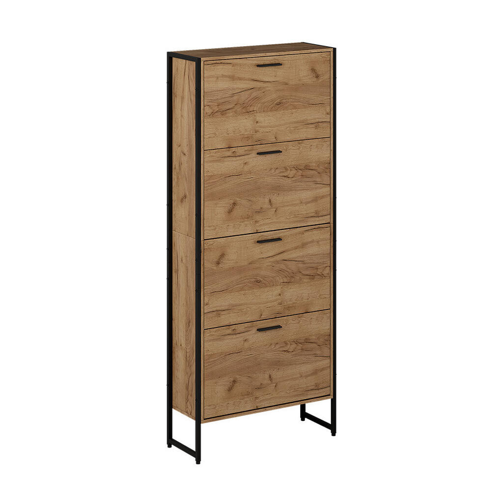 Vicco BOTNÍK NA BOTY Folda Dub Goldkraft/černá 63 x 152.5 cm se 4 výklopnými přihrádkami