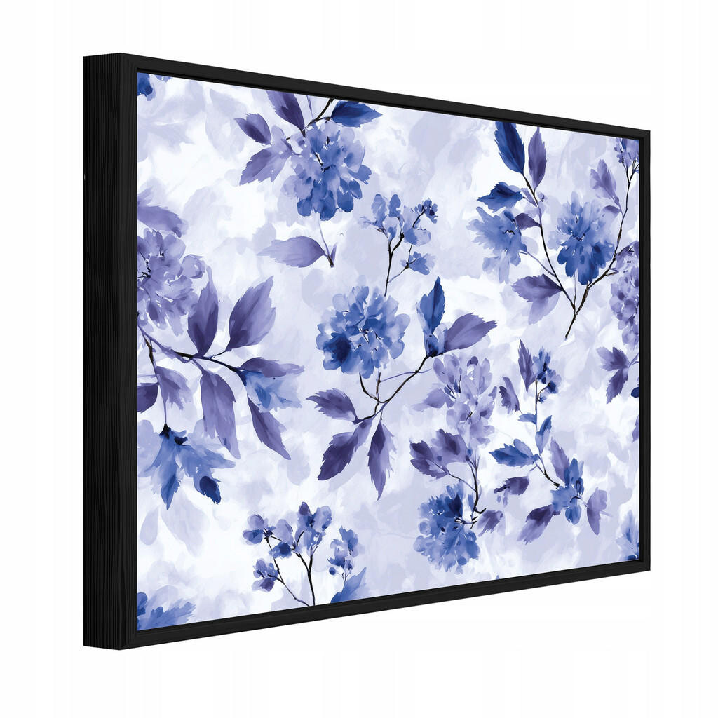 Wallarena ZARÁMOVANÉ obrazy květiny listy fialová 120x80 cm