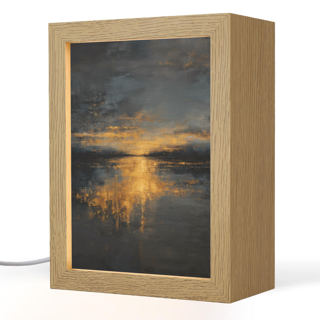 OnlyWow STOLNÍ LAMPA Zlatý odraz na vodě 15x20 cm