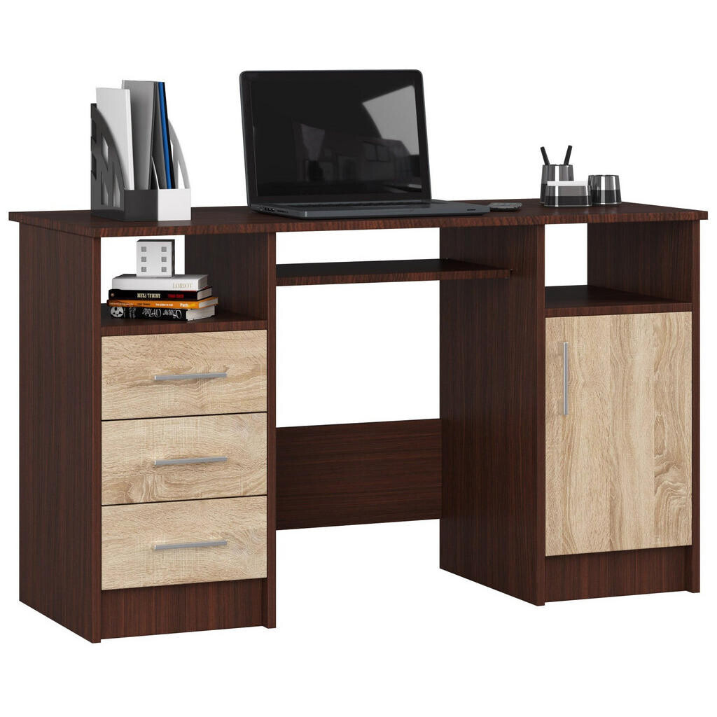 RAUMHIRSCH FURNITURE PSACÍ STŮL Tmavě hnědý, dub Sonoma 74/124/52