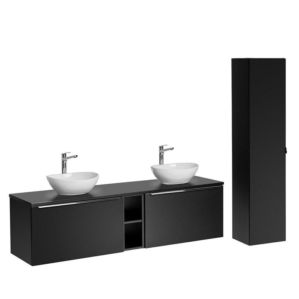 Petits-meubles KOUPELNOVÝ NÁBYTEK 180cm Éros 2er-Set Černá