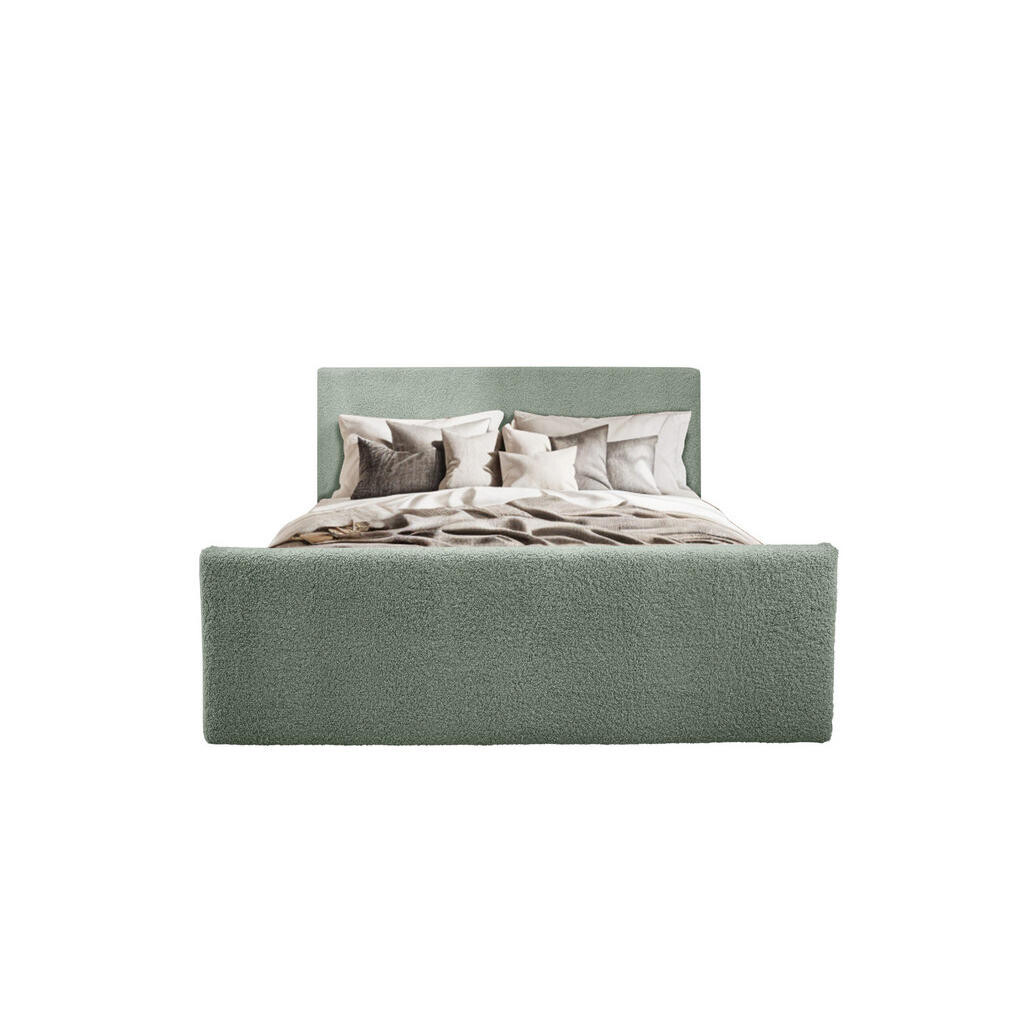 Kaiser Möbel KONTINENTÁLNÍ POSTEL s úložným prostorem a topperem LAMM tkanina Sven Zelená 120x200 cm H2-Pocket