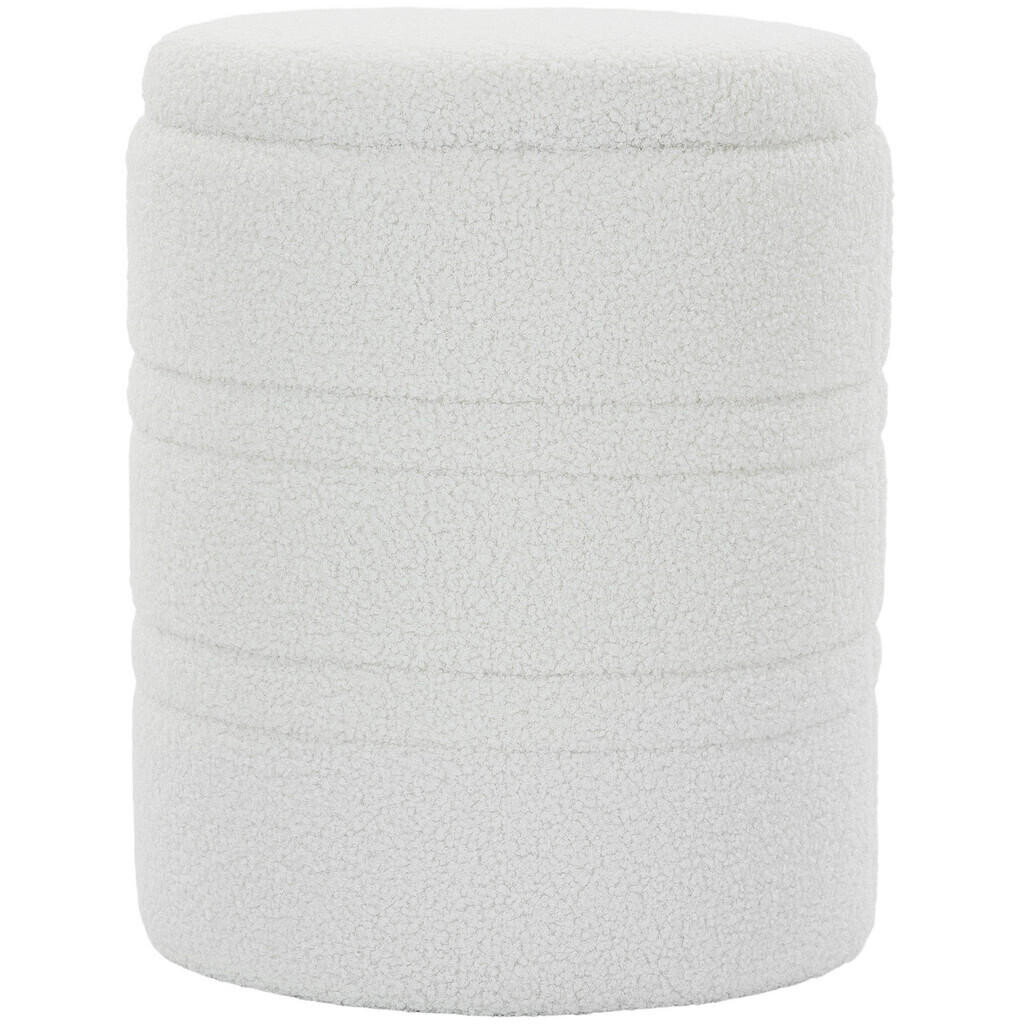 HOMCOM ÚLOŽNÁ stolička ze šerpy (70% polyester, bílá)